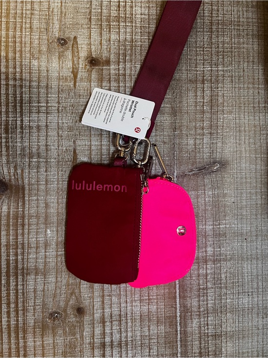 lululemon athletica Handbags - Lululemon athletica Two-Tone Mini Crossbody Pouch - Burgundy & Hot Pink